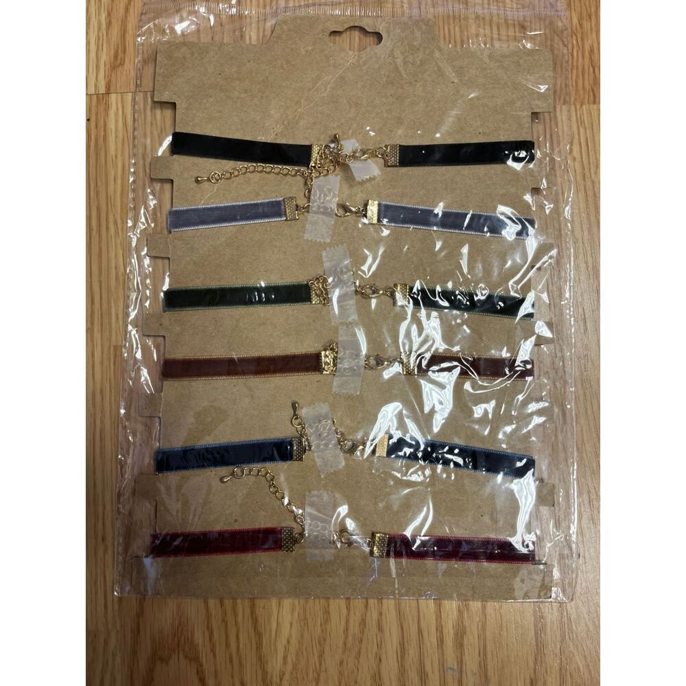 6 New Felt Choker Necklaces